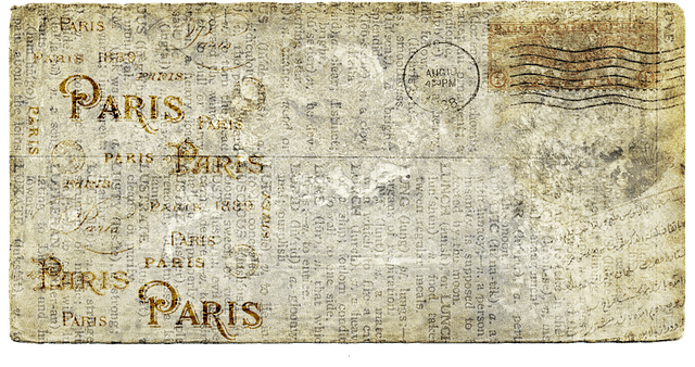 Eine alte Postkarte aus Paris